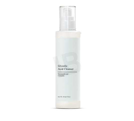 Glycolic Acid Cleanser bottle on a white background