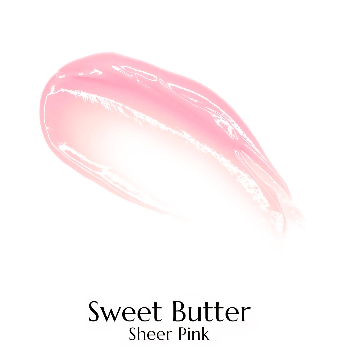 Sheer pink color swatch labeled 'Sweet Butter Sheer Pink' on a white background